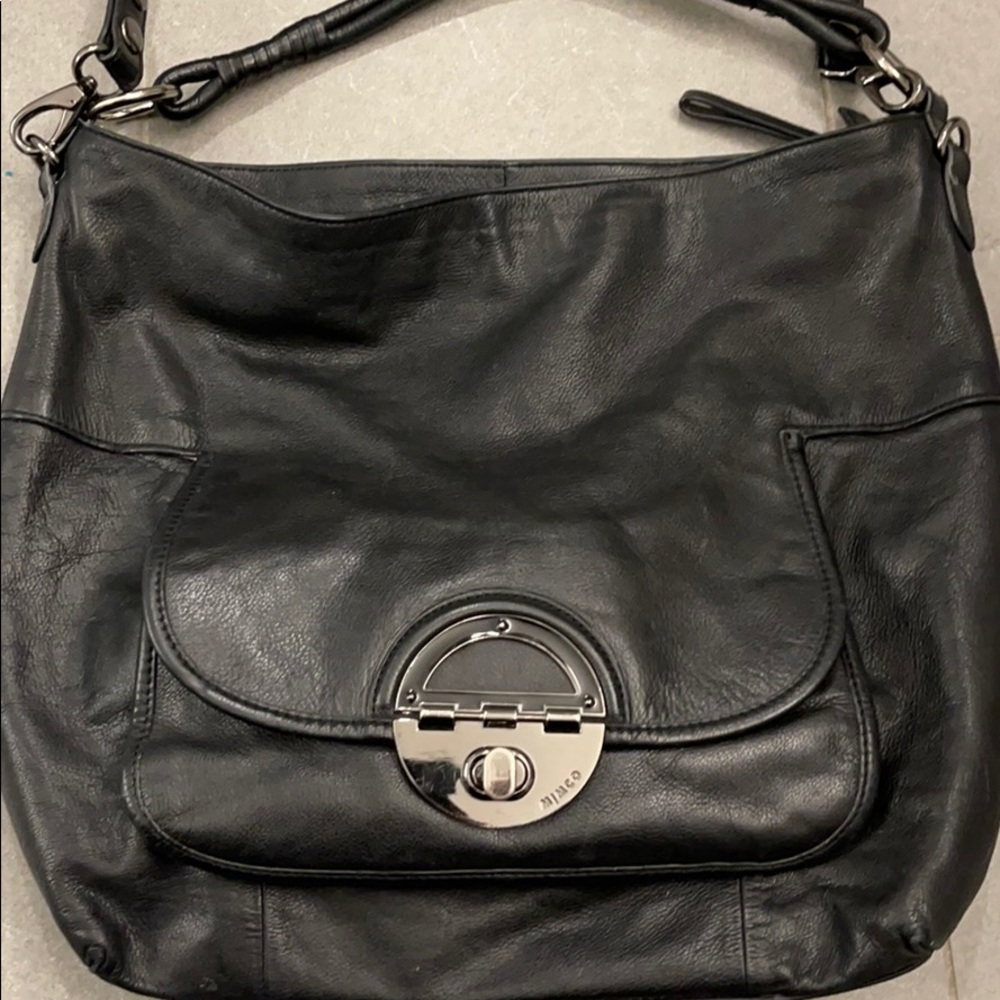 Mimco Black Leather Amazonia Bag